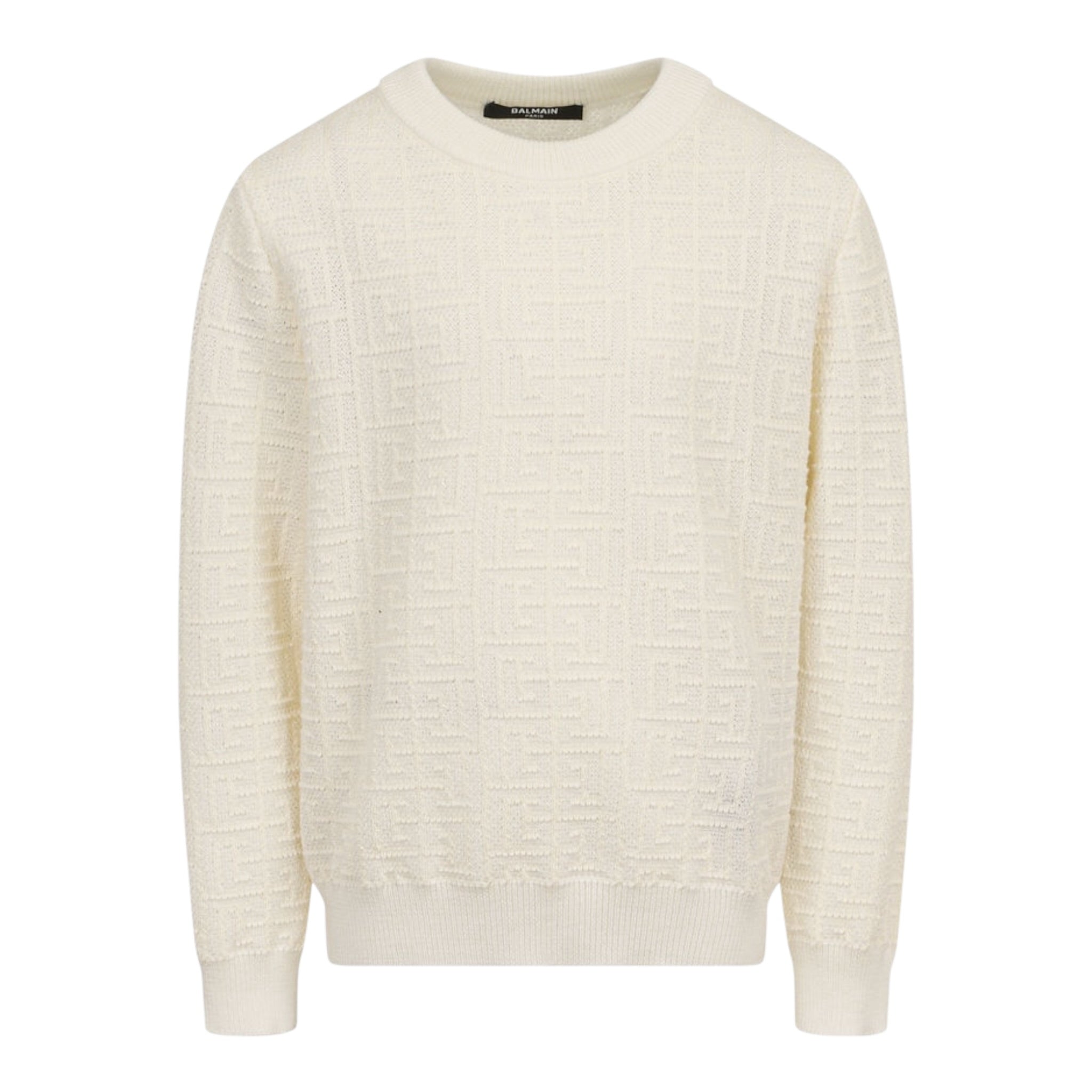 Balmain Maglia Girocollo tinta unita Panna per Bambino BX9P30 PANNA BALMAIN 