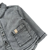Bamboom+Babies Camicia In Denim tinta unita Grigio per Neonata 1084 GRIGIO BAMBOOM+BABIES 
