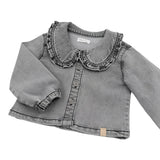 Bamboom+Babies Camicia Manica Lunga In Denim tinta unita Grigio per Neonata 1085 GRIGIO BAMBOOM+BABIES 
