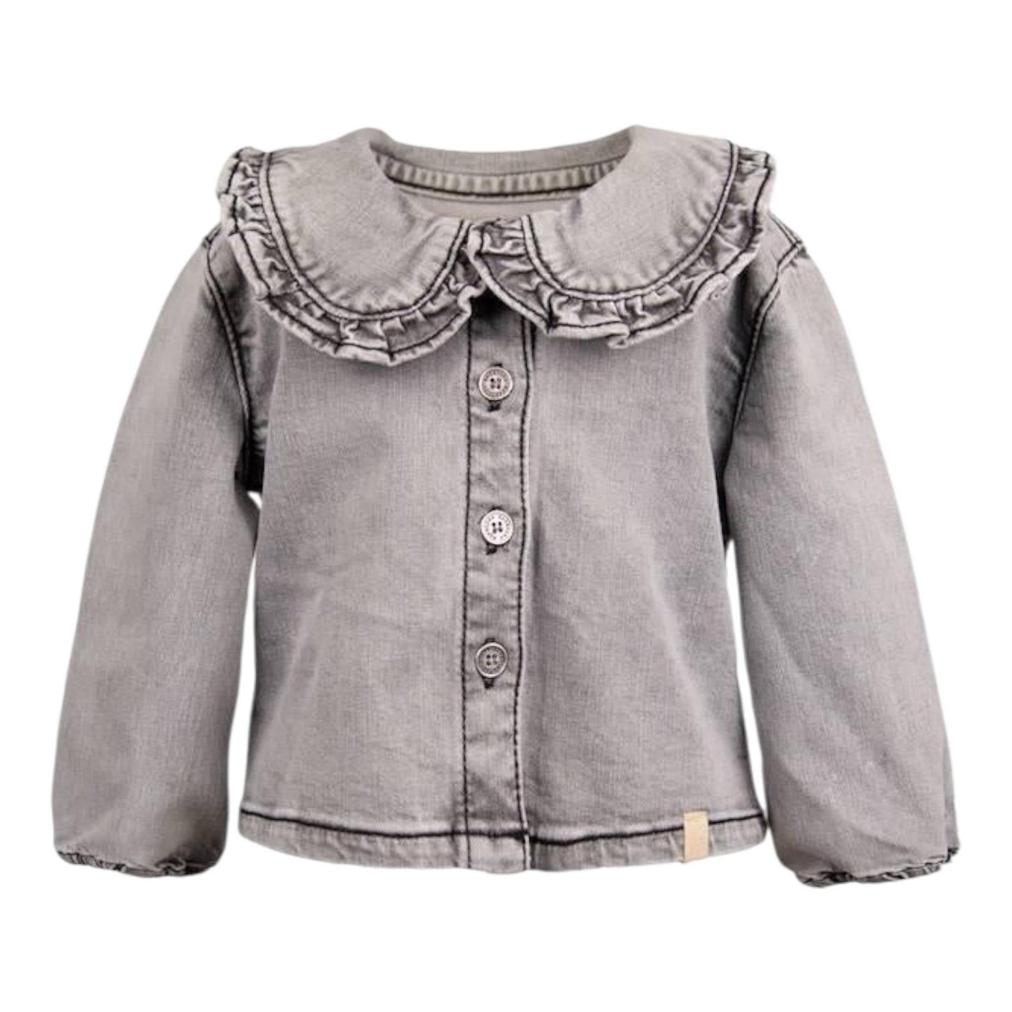 Bamboom+Babies Camicia Manica Lunga In Denim tinta unita Grigio per Neonata 1085 GRIGIO BAMBOOM+BABIES 