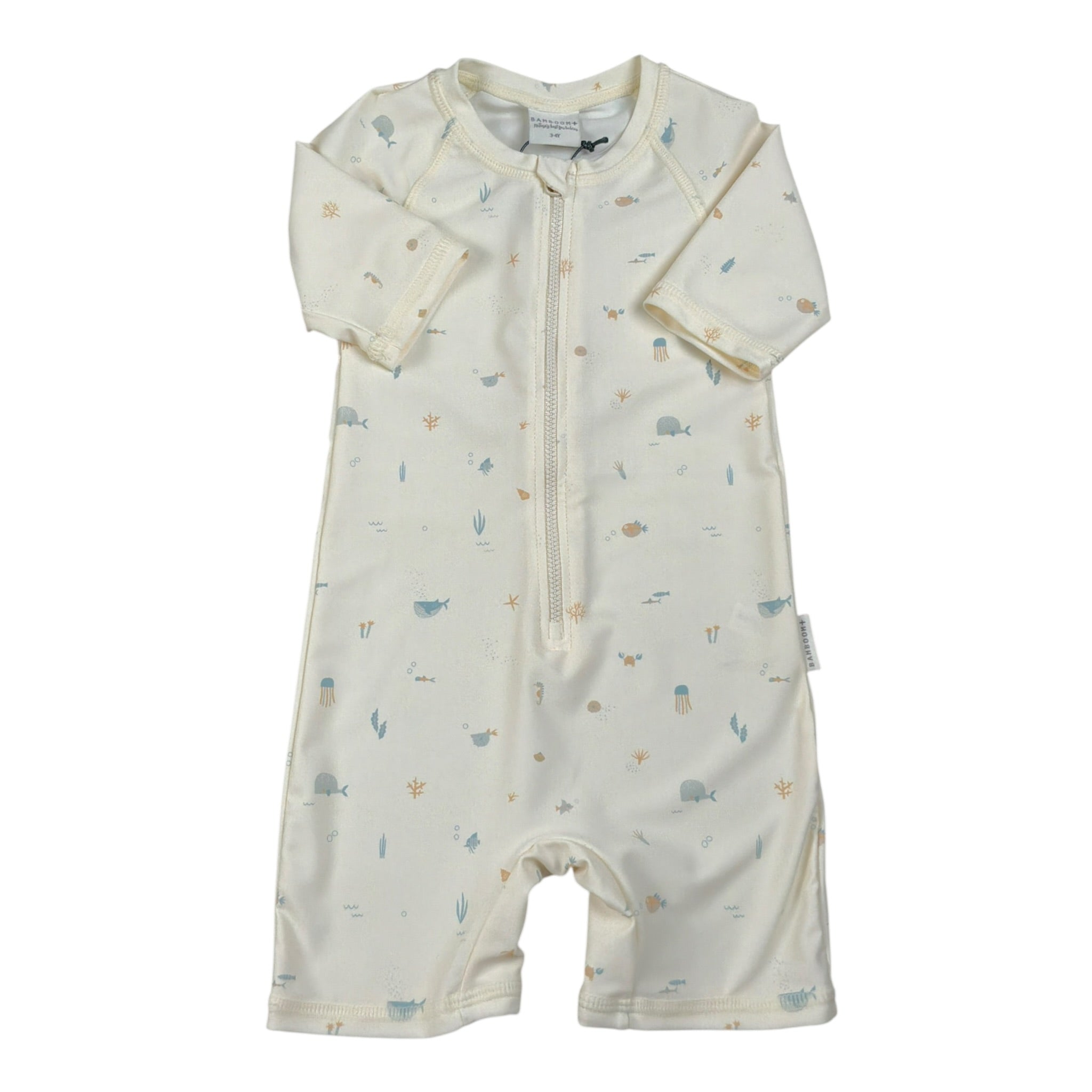 Bamboom+Babies Costume Intero tinta unita con Stampa Panna per Bambino 726 PANNA BAMBOOM+BABIES 
