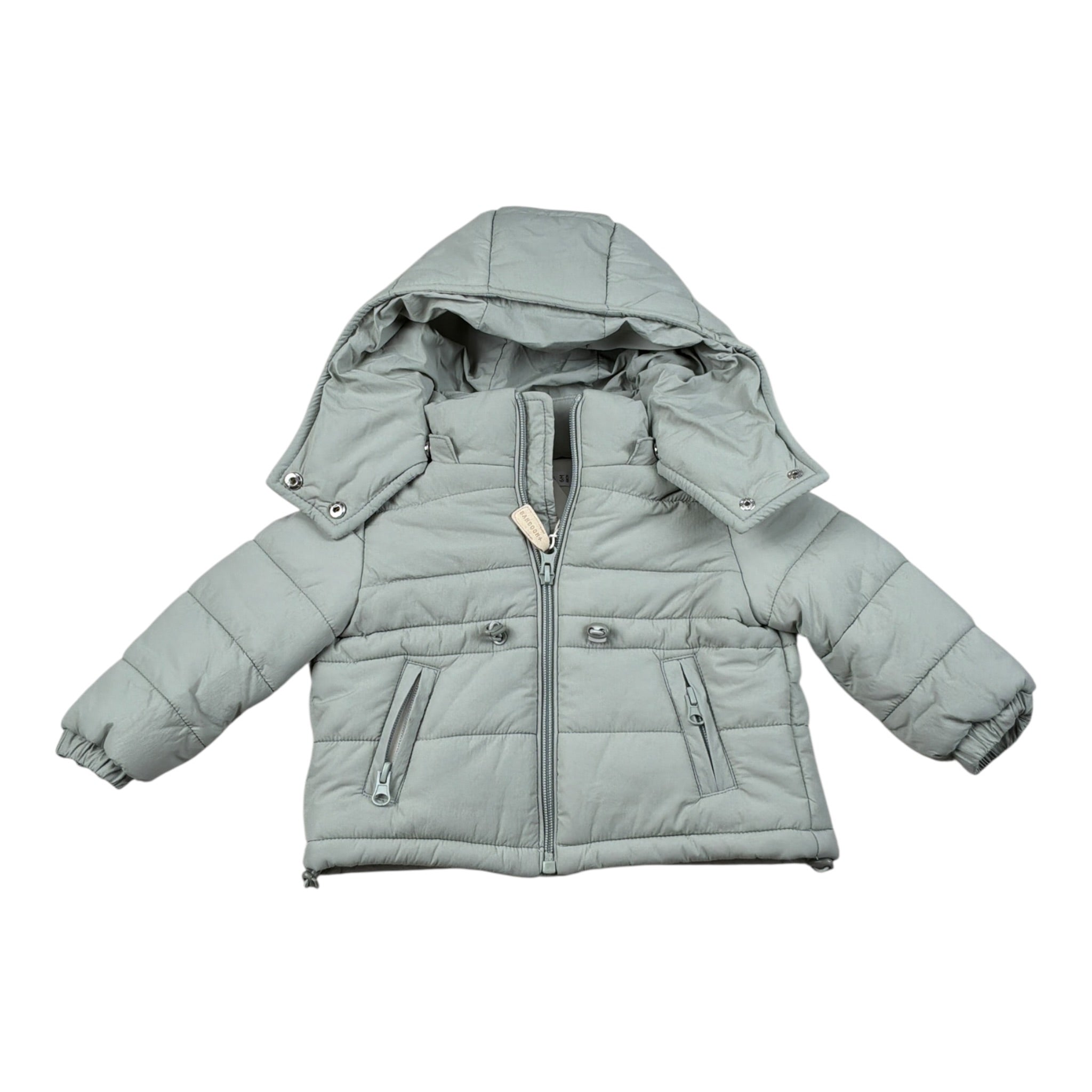 Bamboom+Babies Giubbino tinta unita con Zip E Cappuccio Grigio per Neonato IEIEI GRIGIO BAMBOOM+BABIES 