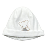 Barcellino Cappello tinta unita con Stampa Bianco/Beige per Neonato 105107 BAINCO/BEIGE BARCELLINO 