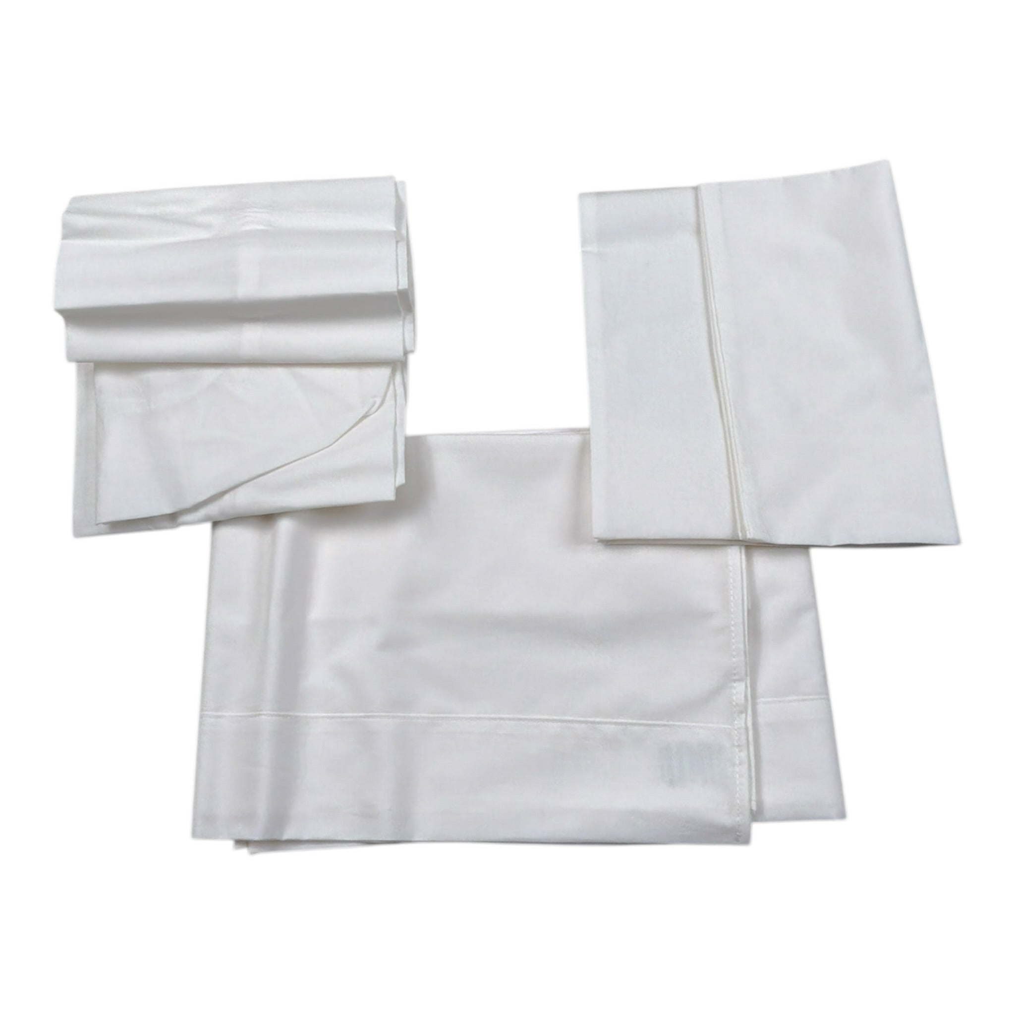 Barcellino Set Lenzuola 3Pz tinta unita con Stampa Bianco per Neonato 115510 BIANCO BARCELLINO 