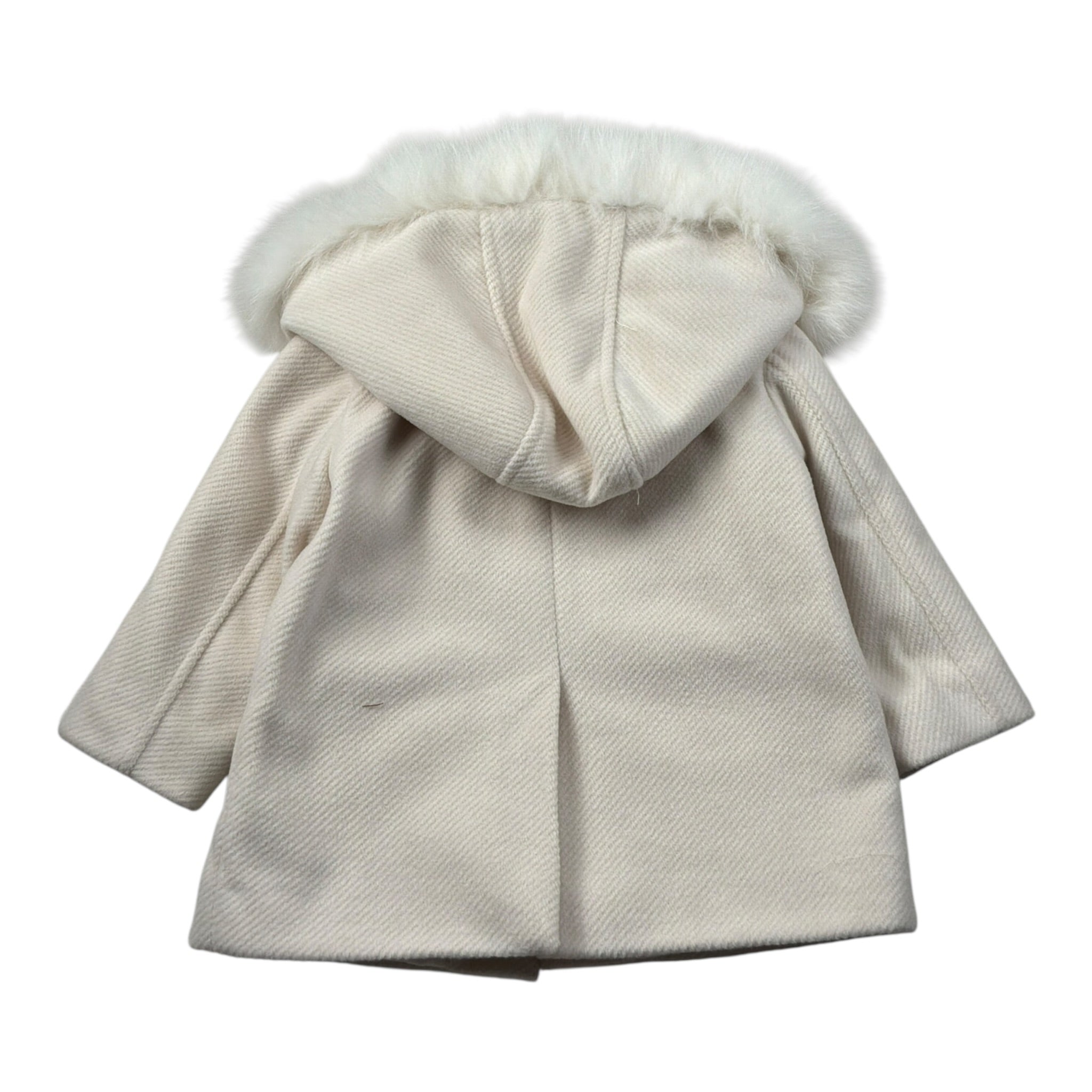 Barcellino Cappotto tinta unita con Cappuccio Panna per Bambina 116113J PANNA BARCELLINO 