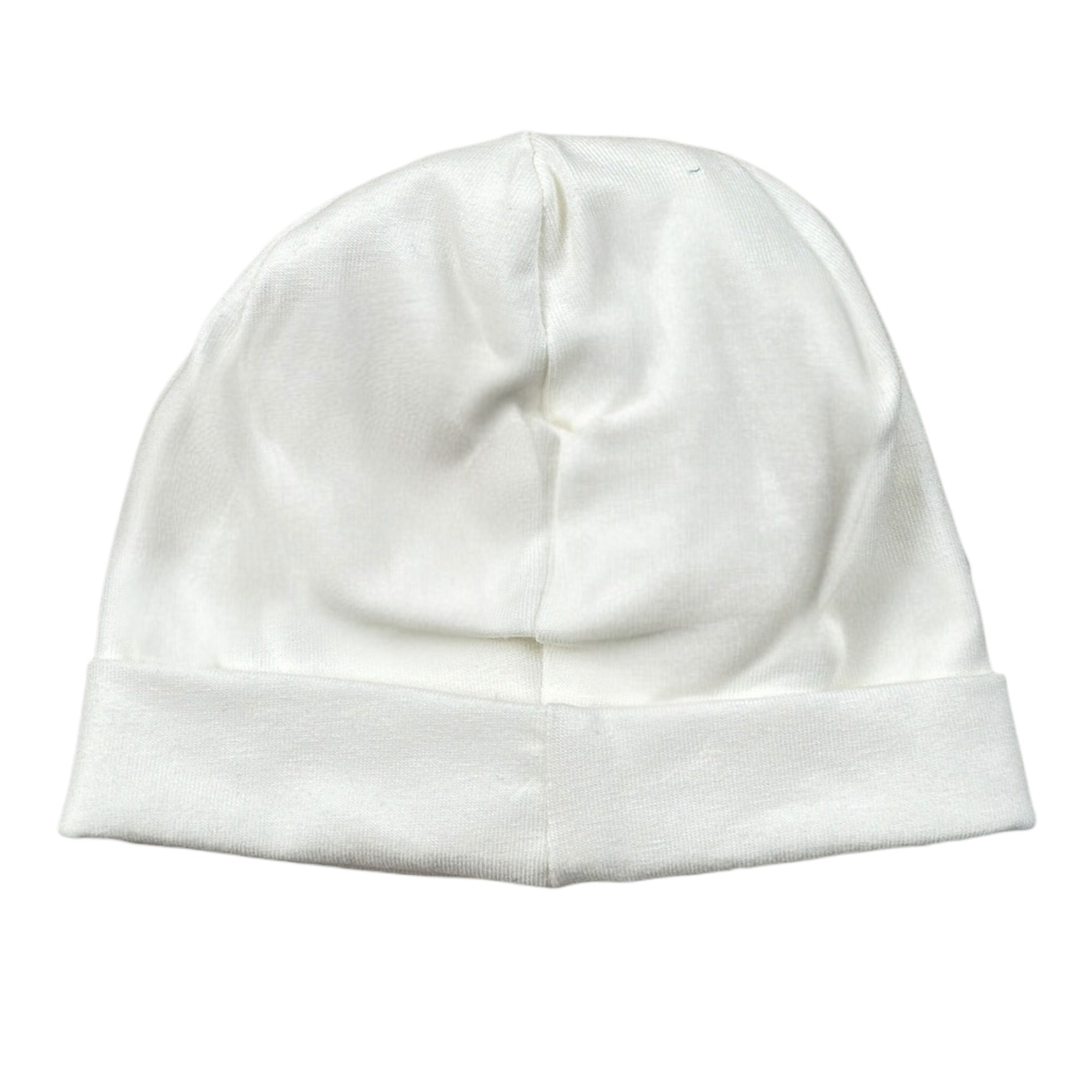 Barcellino Cappello tinta unita con Stampa Bianco per Neonato 120405 BIANCO BARCELLINO 
