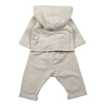 Barcellino Completo 2Pz Cardigan-Pantalone tinta unita Beige per Neonato 125111 BEIGE BARCELLINO 