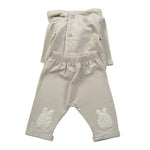 Barcellino Completo 2Pz Cardigan-Pantalone tinta unita Beige per Neonato 125111 BEIGE BARCELLINO 