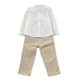 Barcellino Completo 2Pz Pantalone-Camicia Beige per Neonato 125113 BEIGE BARCELLINO 
