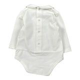 Barcellino Body Tinta con Colletto Panna per Neonato 125115 PANNA BARCELLINO 