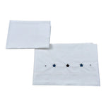 Barcellino Set Lenzuola 2Pz tinta unita con Stampa Bianco per Neonata 125205 BIANCO BARCELLINO 