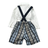 Barcellino Completo 3Pz Camicia Body-Salopette-Papillon Blu per Neonato 125219 BLU BARCELLINO 