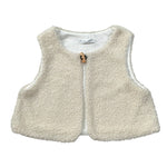 Barcellino Gilet Modello Teddy tinta unita Panna per Bambina 125319J PANNA BARCELLINO 
