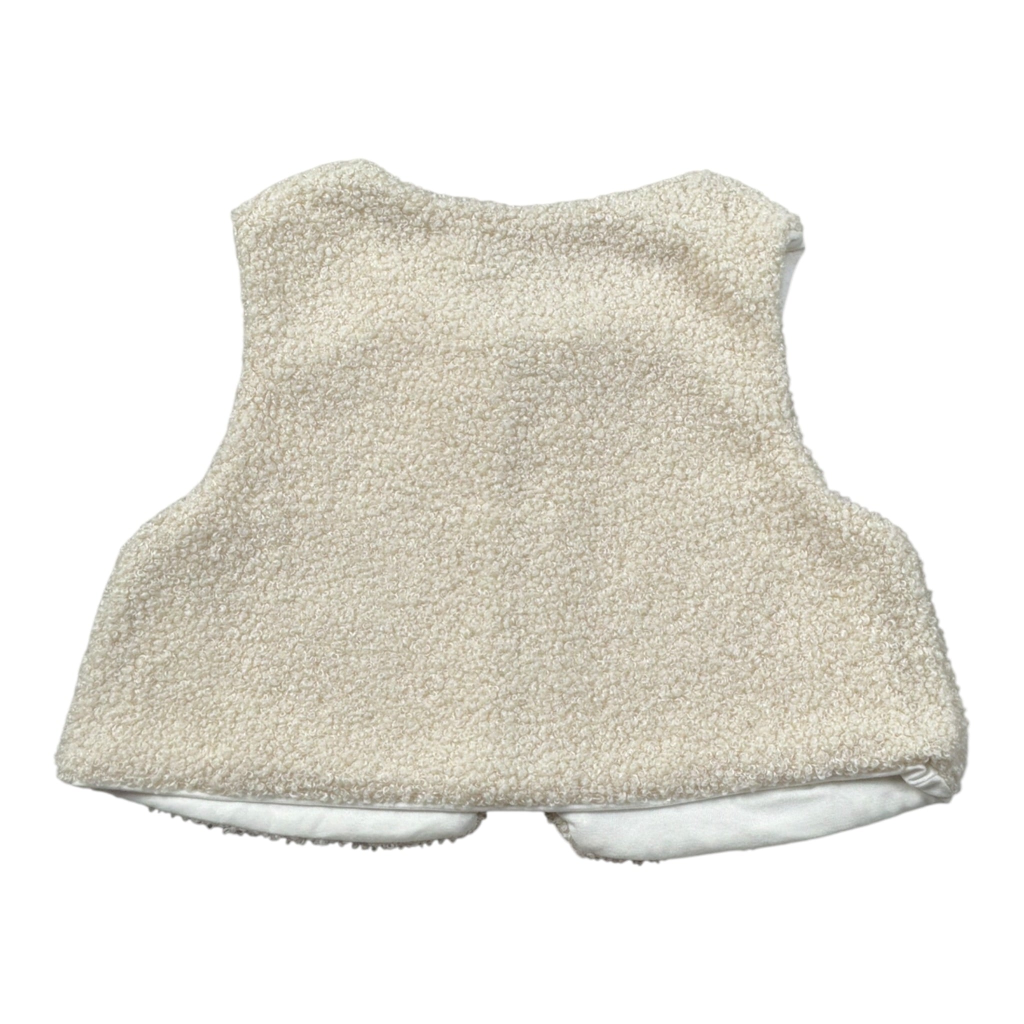 Barcellino Gilet Modello Teddy tinta unita Panna per Bambina 125319J PANNA BARCELLINO 