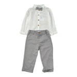 Barcellino Completo 3Pz Pantalone-Camicia-Papillons Bianco per Bambino 125410 BIANCO BARCELLINO 