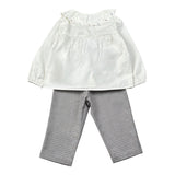Barcellino Completo 2Pz Pantalone-Camicia Bianco per Neonata 125414 BIANCO BARCELLINO 