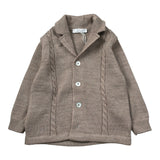 Barcellino Cardigan tinta unita con Bottoni Fango per Neonato 125518X FANGO BARCELLINO 