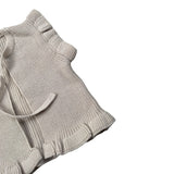 Barcellino Gilet In Maglia Giromanica tinta unita Beige per Neonata 125523 BEIGE BARCELLINO 