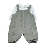 Barcellino Completo 2 Pezzi Camicia-Salopette Verde per Neonato 125609 VERDE BARCELLINO 