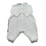 Barcellino Tutina Manica Lunga Fantasia Floreale Bianco per Neonata 125801 BIANCO BARCELLINO 