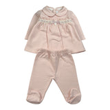 Barcellino Completo 2 Pezzi Shirt-Ghettina tinta unita Rosa per Neonata 125820X ROSA BARCELLINO 