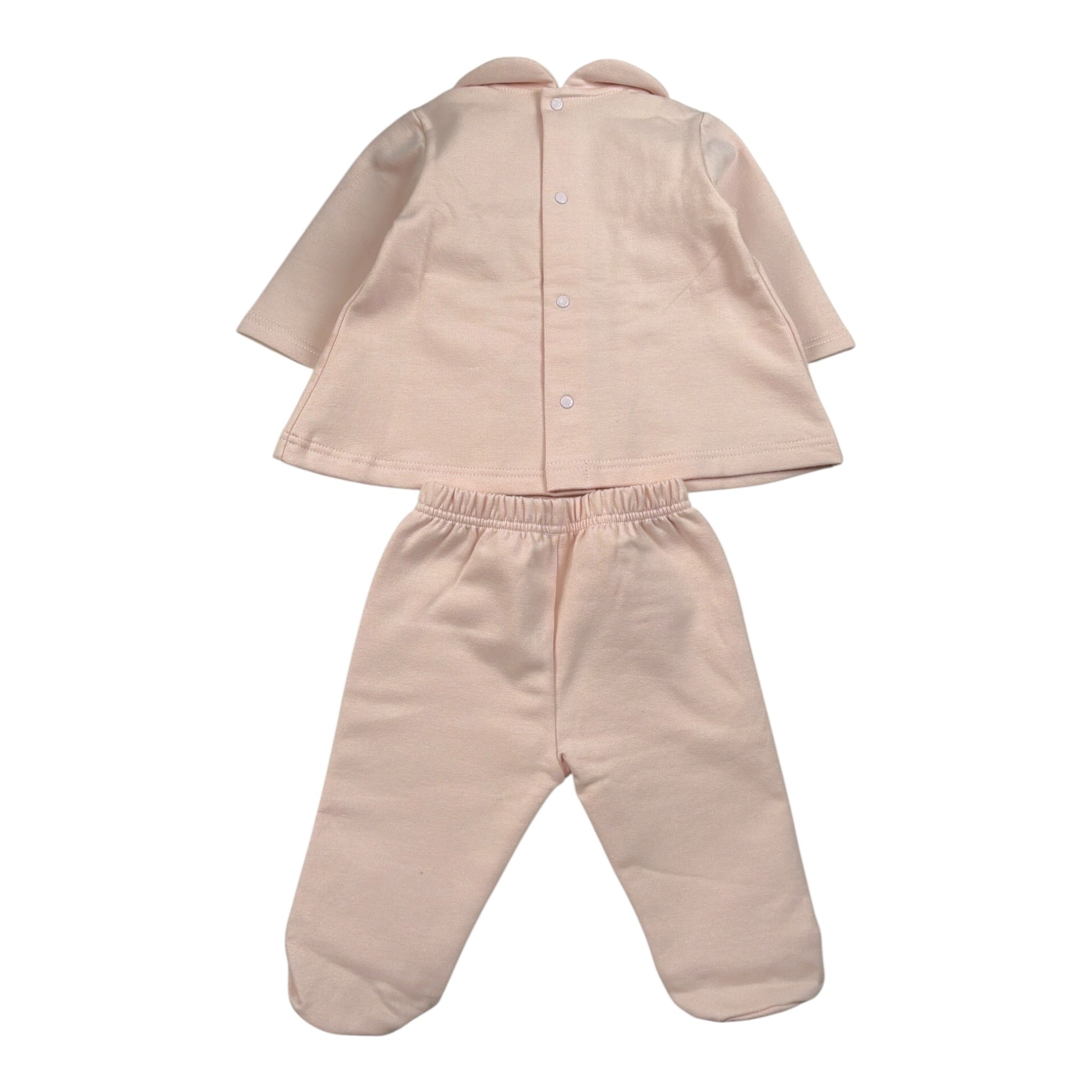 Barcellino Completo 2 Pezzi Shirt-Ghettina tinta unita Rosa per Neonata 125820X ROSA BARCELLINO 