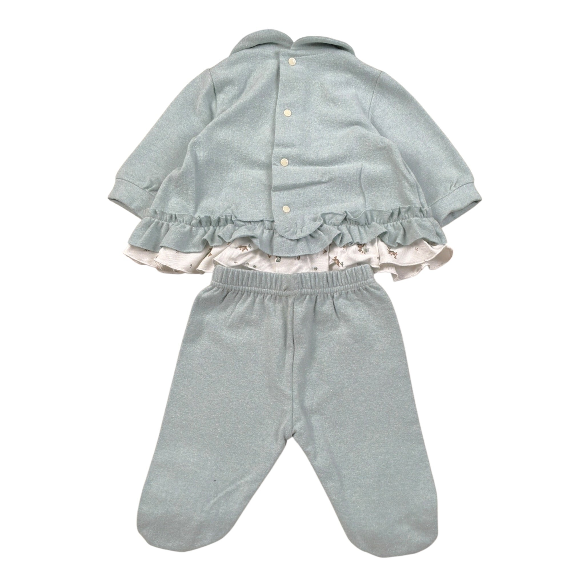Barcellino Completo 2Pz Maglia-Ghettina Verde Acqua per Neonata 125903 VERDE ACQUA BARCELLINO 