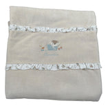 Barcellino Coperta Bicolore con Stampa Beige/Azzurro per Neonata 125908 BEIGE/AZZURRO BARCELLINO 
