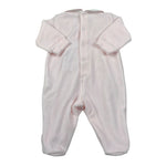 Barcellino Tutina tinta unita In Velluto Rosa per Neonata 126001 ROSA BARCELLINO 