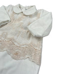 Barcellino Tutina Manica Lunga In Ciniglia Bianco per Neonata 126201 BIANCO BARCELLINO 