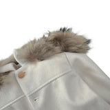 Barcellino Cappotto tinta unita con Cappuccio Panna per Bambina 126405J PANNA BARCELLINO 