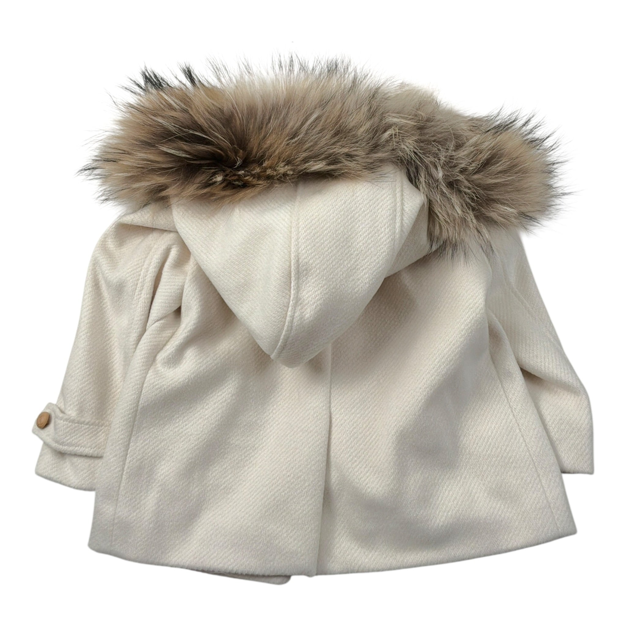 Barcellino Cappotto tinta unita con Cappuccio Panna per Neonata 126405 PANNA BARCELLINO 