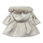 Barcellino Cappotto tinta unita con Cappuccio Panna per Neonata 126417X PANNA BARCELLINO 
