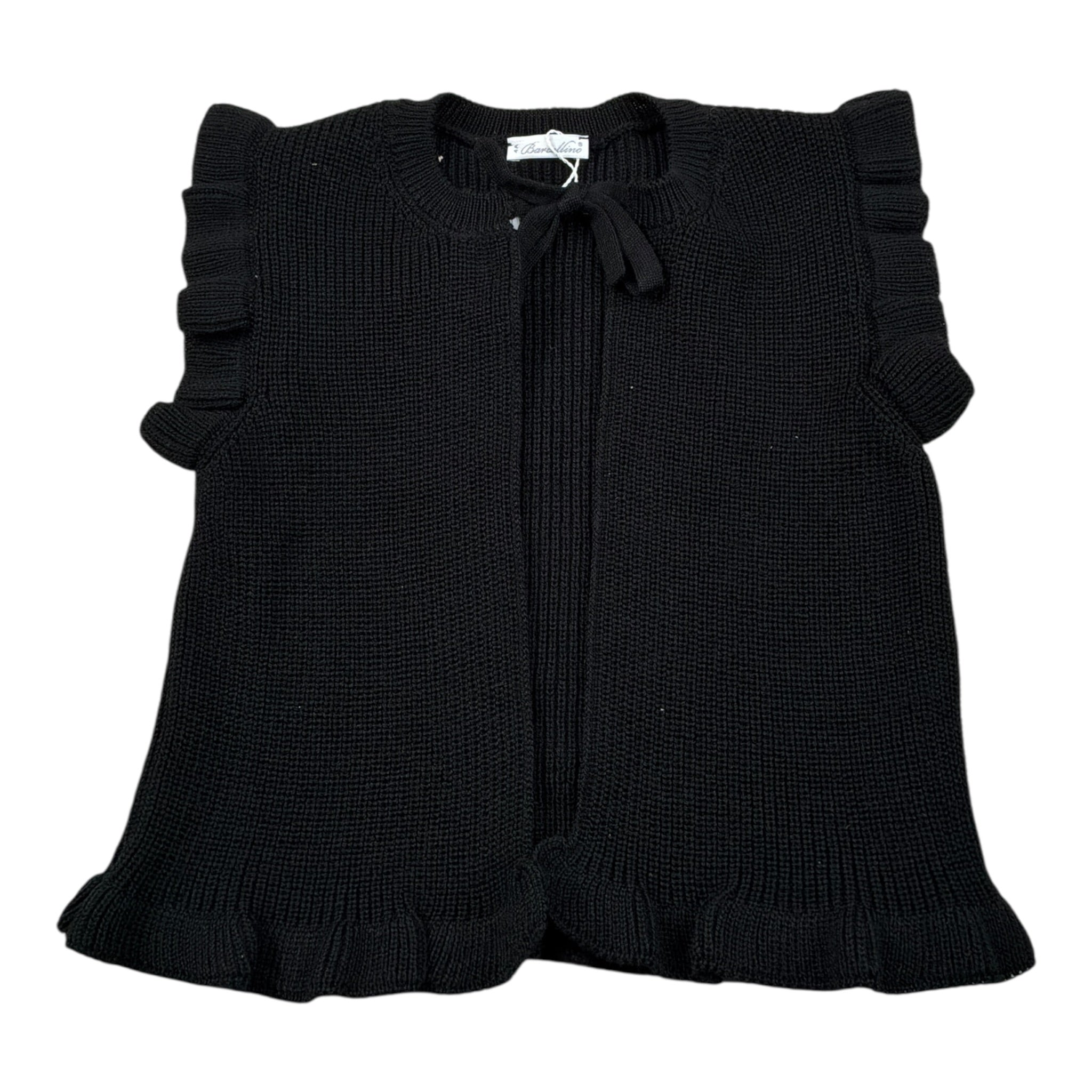 Barcellino Gilet In Filo tinta unita Nero per Bambina 126507 NERO BARCELLINO 