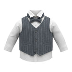 Barcellino Abito Cerimonia 4Pz Gilet-Papillon-Camicia-Pantalone Blu per Neonato 4467 BLU BARCELLINO 