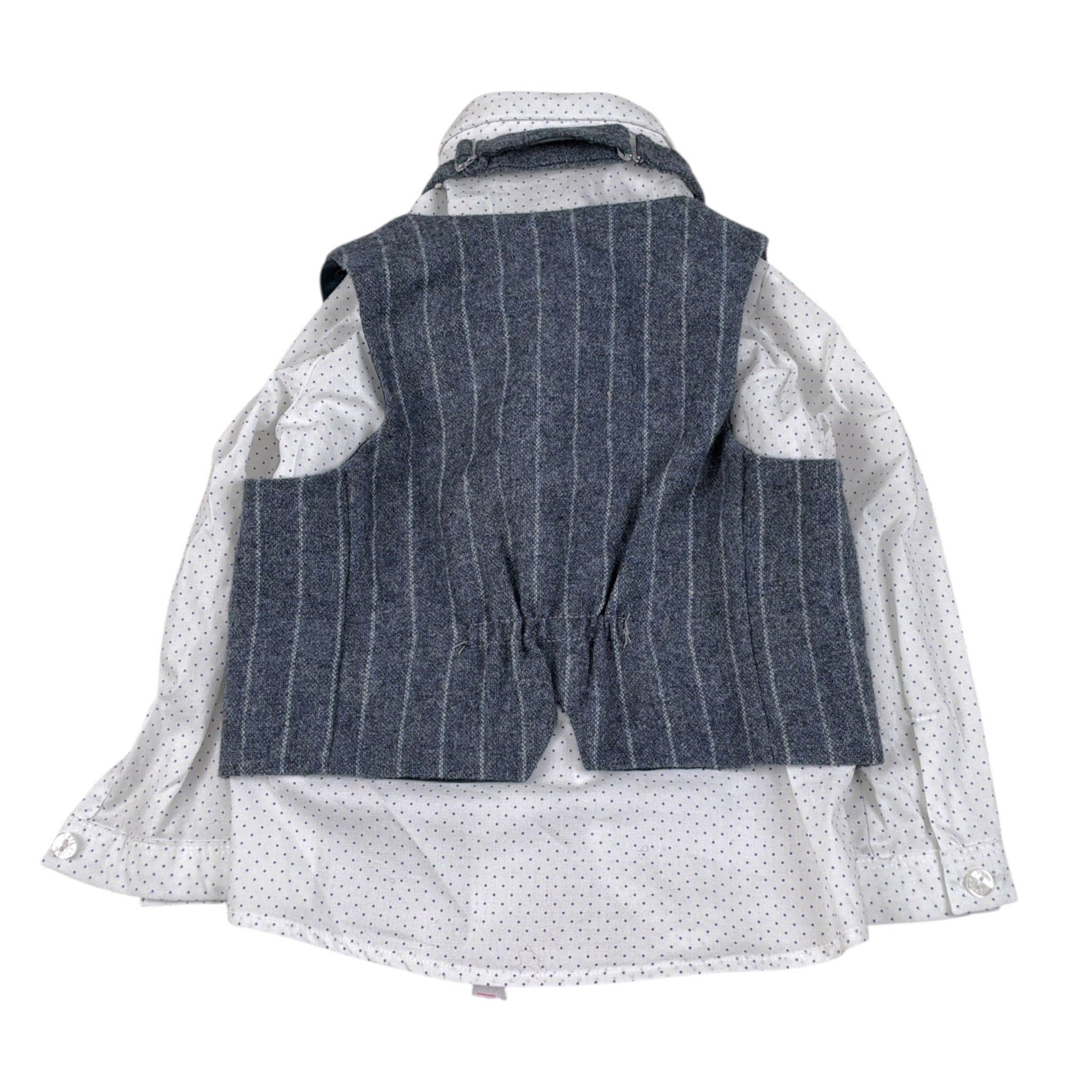 Barcellino Abito Cerimonia 4Pz Gilet-Papillon-Camicia-Pantalone Blu per Neonato 4467 BLU BARCELLINO 