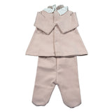 Barcellino Completo 2 Pezzi Shirt-Ghettina tinta unita Rosa per Neonata IN2617 ROSA BARCELLINO 