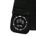 Barrow Kids Gonna In Denim tinta unita con Tasconi Nero per Bambina F5BKJGSK181 NERO BARROW KIDS 