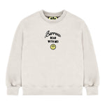 Barrow Kids Felpa tinta unita con Stampa Bianco per Bambino F5BKJGSW132X BIANCO BARROW KIDS 