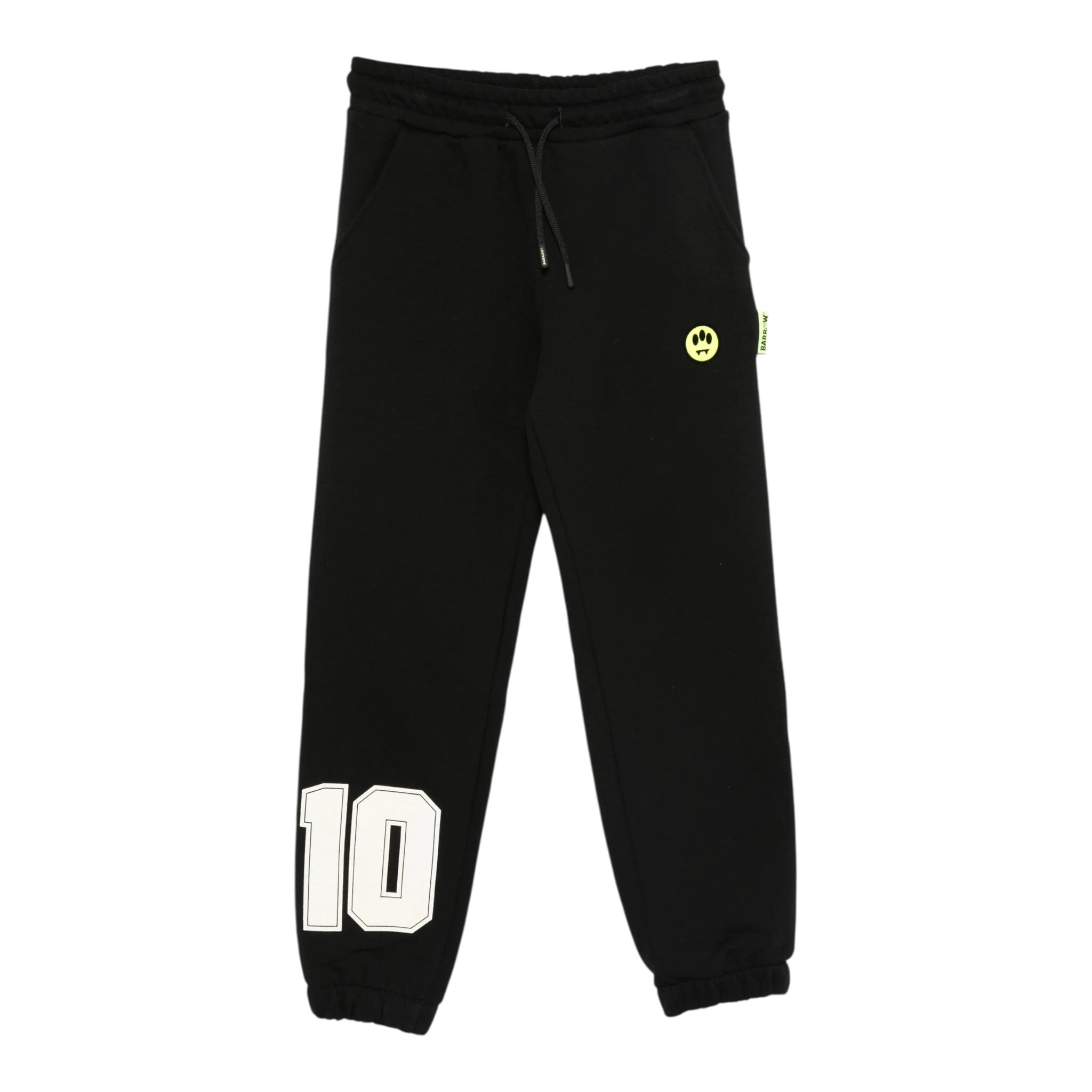 Barrow Kids Pantalone Tuta tinta unita con Logo Nero per Bambino F5BKJUFP068X NERO BARROW KIDS 