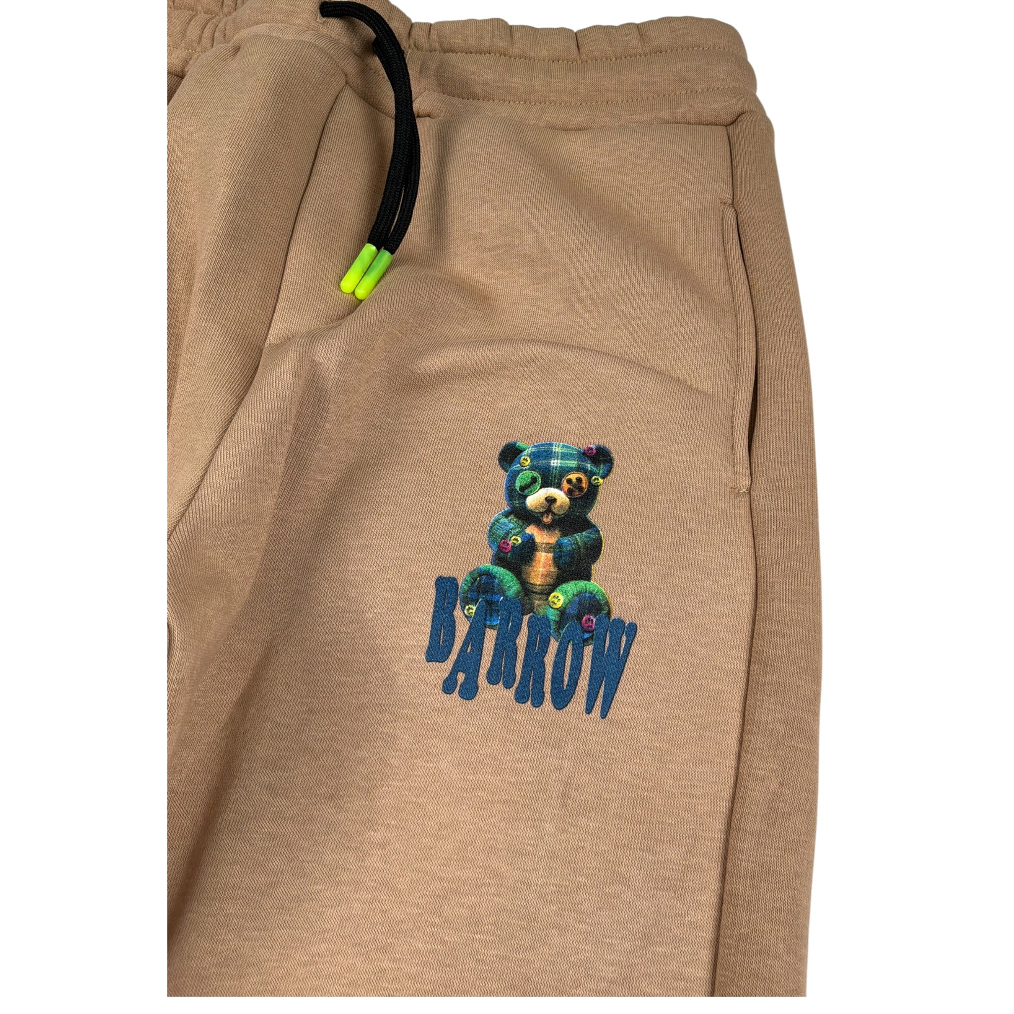 Barrow Kids Pantalone Modello Tuta tinta unita con Logo Beige per Bambino F5BKJUFP248 BEIGE BARROW KIDS 
