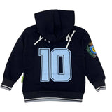 Barrow Kids Felpa Chiusa con Cappuccio tinta unita con Stampa Napoli Nero per Bambino F5BKJUHS095 NERO BARROW KIDS 