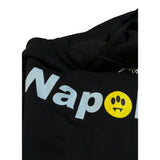 Barrow Kids Felpa Chiusa con Cappuccio tinta unita con Stampa Napoli Nero per Bambino F5BKJUHS095 NERO BARROW KIDS 