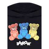 Barrow Kids Felpa Chiusa con Cappuccio tinta unita con Stampe Nero per Bambino F5BKJUHS231 NERO BARROW KIDS 