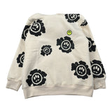 Barrow Kids Felpa tinta unita con Stampa Crema per Bambino F5BKJUHS233 CREMA BARROW KIDS 