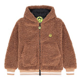 Barrow Kids Giubbino Modello Teddy con Zip E Cappuccio Marrone per Bambino F5BKJUJK129 MARRONE BARROW KIDS 