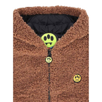 Barrow Kids Giubbino Modello Teddy con Zip E Cappuccio Marrone per Bambino F5BKJUJK129X MARRONE BARROW KIDS 