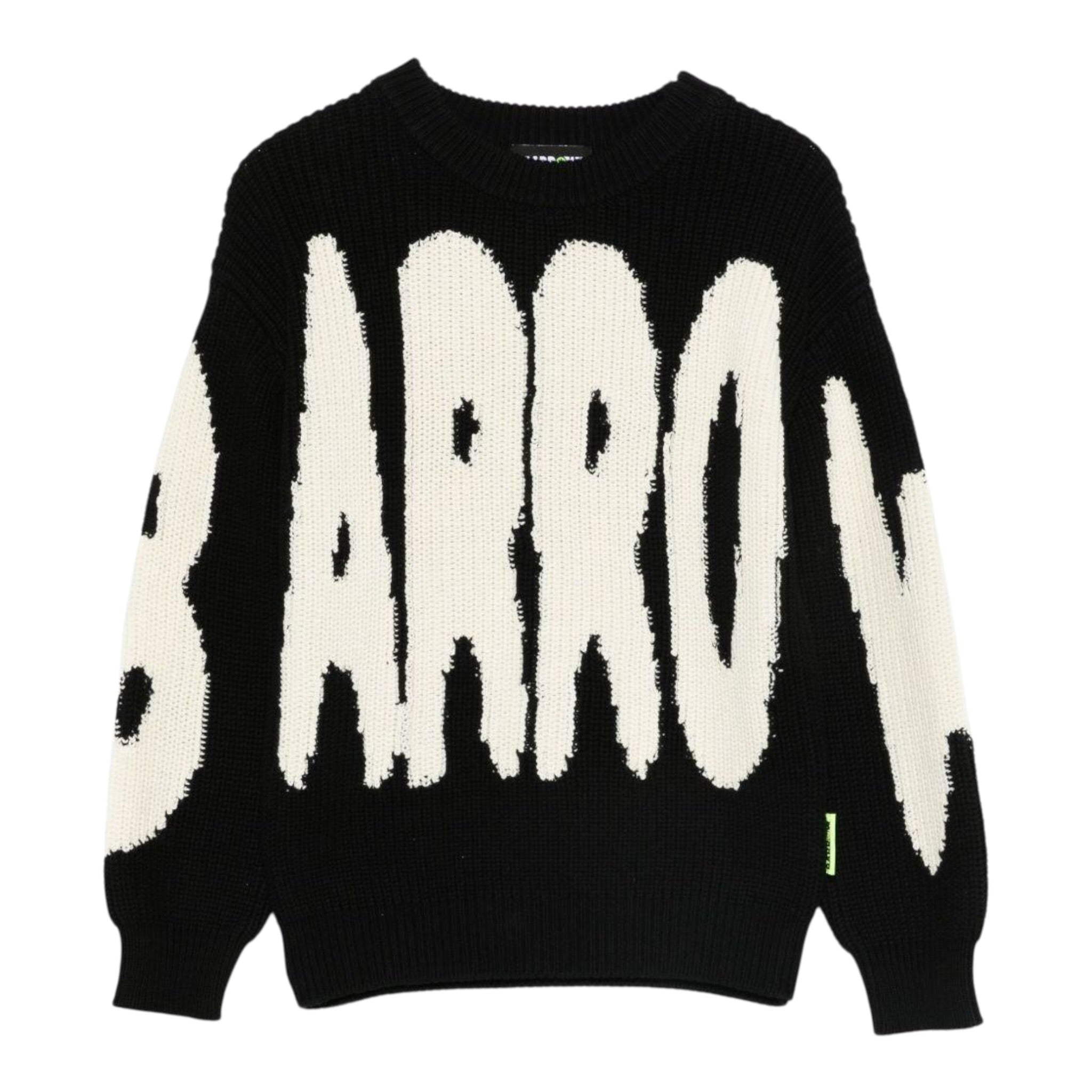 Barrow Kids Maglia tinta unita con Stampa Nero per Bambino F5BKJUJP125 NERO BARROW KIDS 