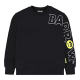 Barrow Kids Felpe Chiusa Girocollo tinta unita con Stampa Nero per Bambino F5BKJUSW053X NERO BARROW KIDS 