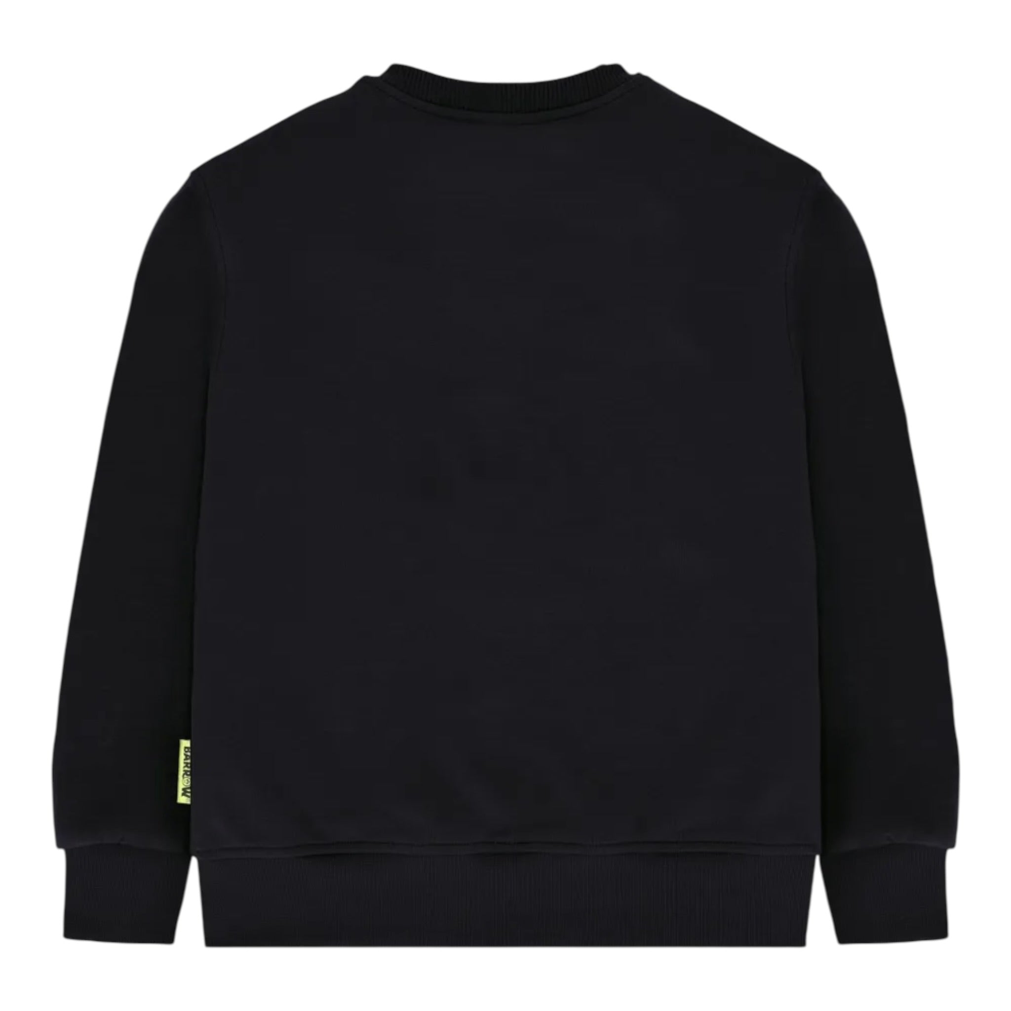Barrow Kids Felpe Chiusa Girocollo tinta unita con Stampa Nero per Bambino F5BKJUSW053X NERO BARROW KIDS 
